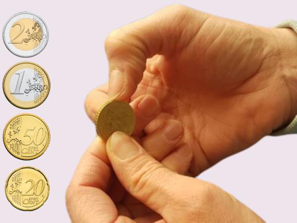 Geldmünzen anhand der unterschiedlichen Ränder erkennen