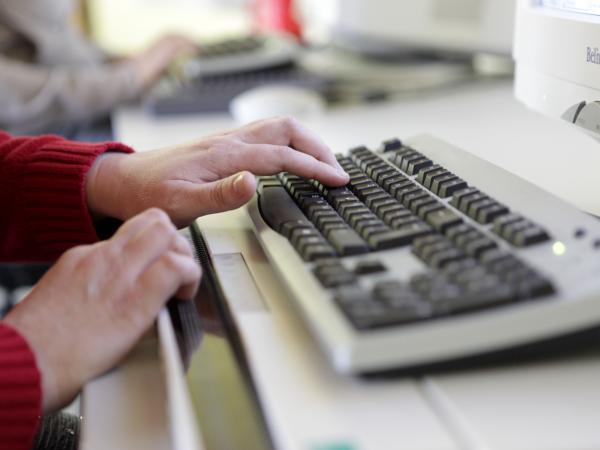 Berufliche Tätigkeit, schreiben mit der Computer-Tastatur